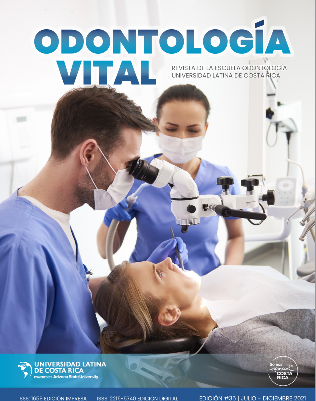 					Ver Vol. 2 Núm. 35 (2021): Odontología Vital, Núm 35, Julio-Diciembre 2021
				