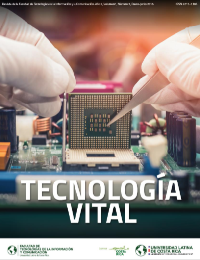 					Ver Vol. 1 Núm. 3 (2018): Tecnología Vital
				