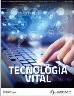 					Ver Vol. 1 Núm. 5 (2019): Tecnología Vital
				